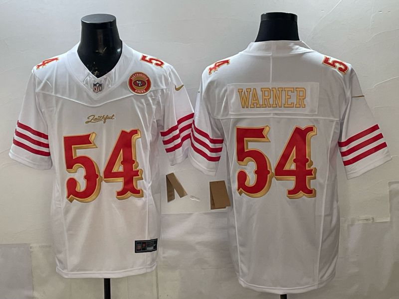 Men 2026 San Francisco 49ers #54 Warner White 5th generations Nike Limited NFL Jersey style 004->san francisco 49ers->NFL Jersey